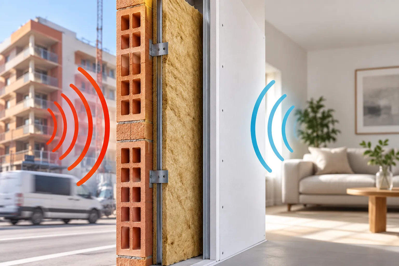 Aislamiento acústico de paredes para reducir el ruido exterior en viviendas y edificios en Alicante